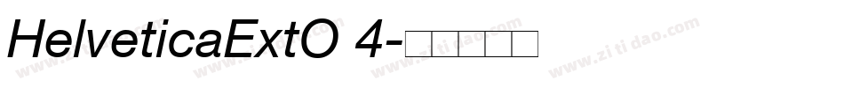 HelveticaExtO 4字体转换